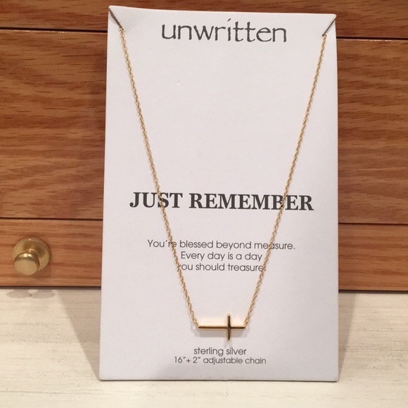 Unwritten Jewelry - NWT cross necklace.